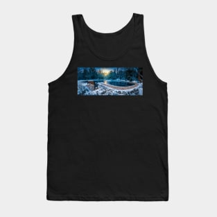 Lonely Moment at Heart Shaped Pond Tank Top